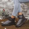 Fashion Winter Women's Boots Round Toe Flat Shoes for Women Slip-on Platform Snow Boots Outdoor Light Causal Keep Warm Big Size Shoes