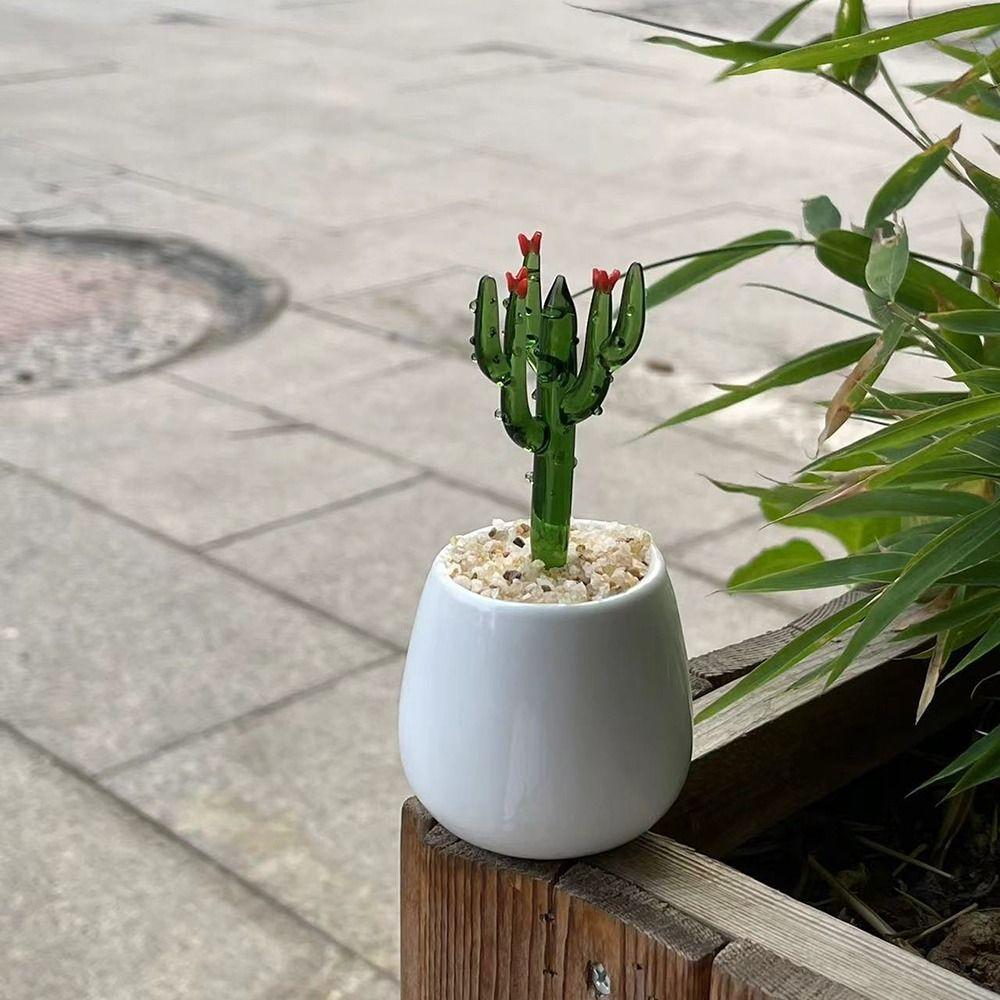 Творческий ручной работы стеклянные горшки для растений цветочный орнамент плоское дно милый мини бонсай яркий портативный стеклянный букет статуэтка для дома