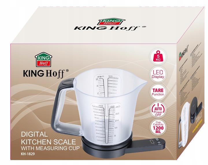 Elektroniczna Waga Kuchenna Z Kubkiem 1200Ml 1G / 5Kg Kinghoff Kh-1829