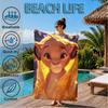 Lion king Artwork Printed Microfiber Beach Towel, Soft And Absorbent, Quick-Dry, Ideal for Summer Travel, Beach Essential, Swimming Pool