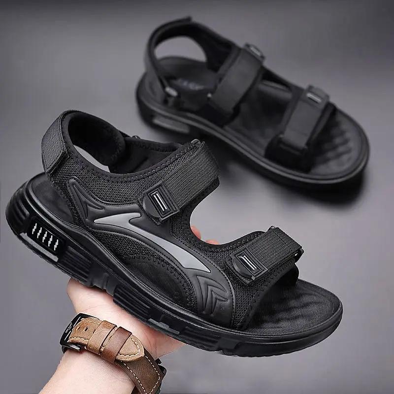 Пляжная обувь для мужчин Бег Спорт Новинка в продаже Тренд 2025 Цвет Оптом ПВХ Стильная Удобная 39 Купить Мужские Сандалии