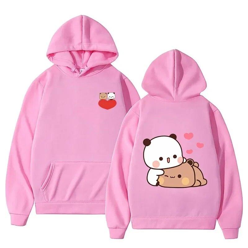 Женская толстовка Bubu And Dudu с эстетической графикой, забавные толстовки Kawaii Bubble Tea, унисекс, аниме, винтажные пуловеры в стиле Харадзюку, поты