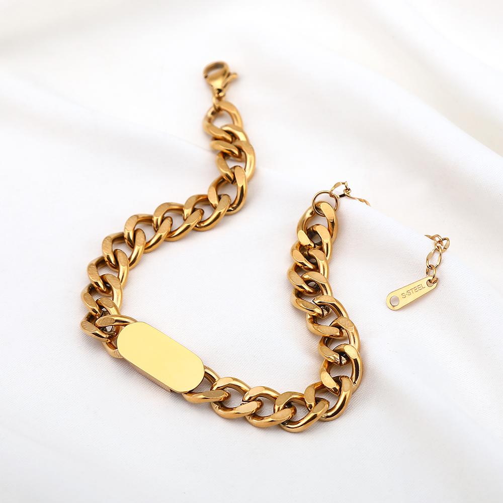 Роскошные женские браслеты из нержавеющей стали в стиле панк золотого цвета, женские высококачественные вечерние украшения, подарок на день рождения, аксессуары