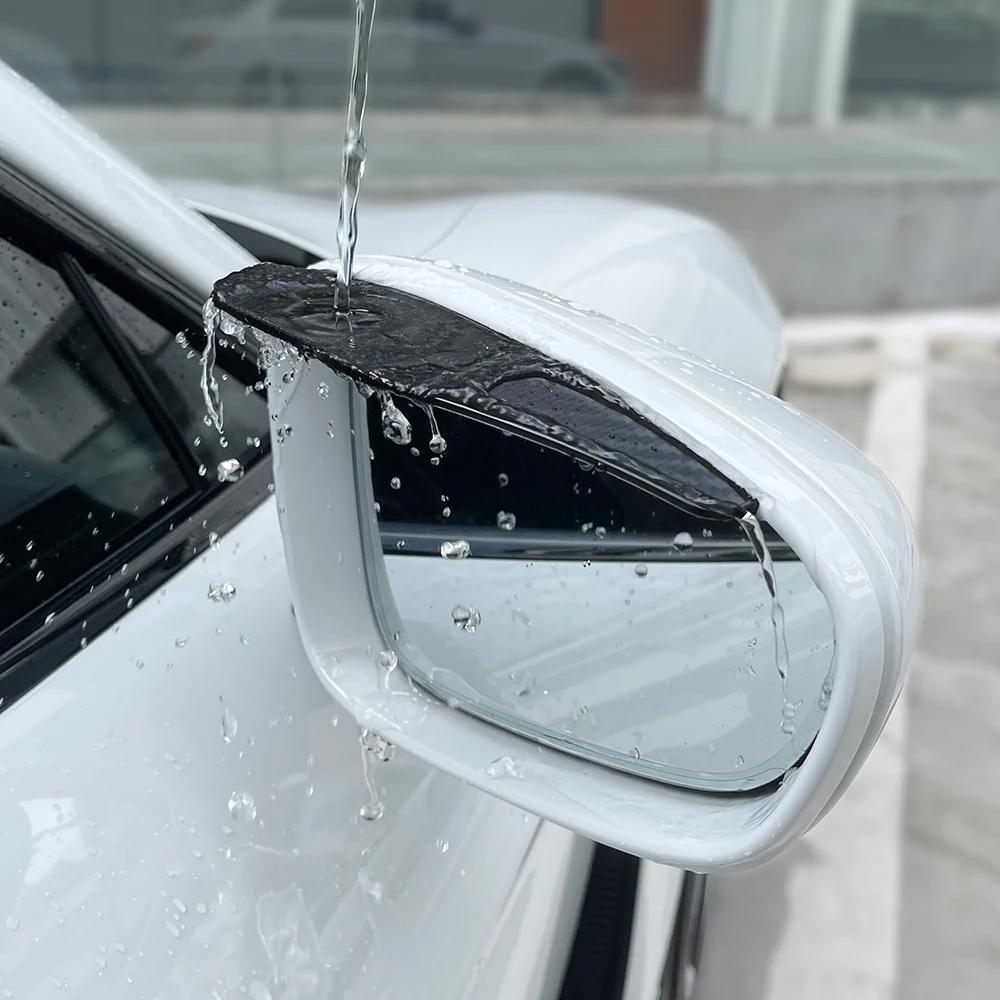 Soft Rubber Auto Rearview Mirror Rain Eyebrow Rainproof Blades Cover For Opel Vauxhall Astra J K Crossland X Grandland Insignia