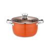 Orange Stainless Steel Double-Layer Steamer and Cooking Pot with Thickened Composite Steel for Induction Cookers