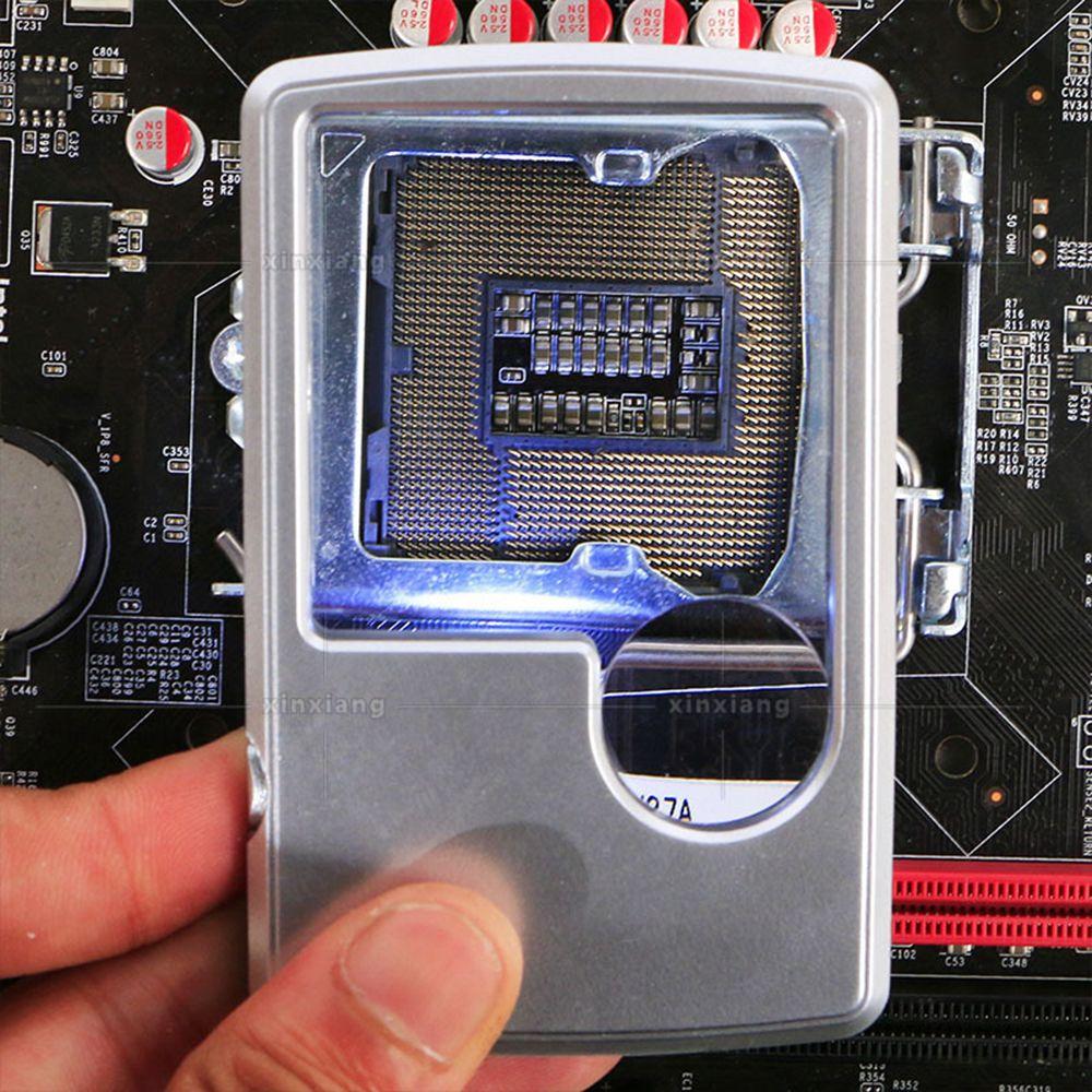 Ultra-Thin Pocket Reading Card Type Magnifiers Jewelry Loupe With LED Light Magnifying Glass