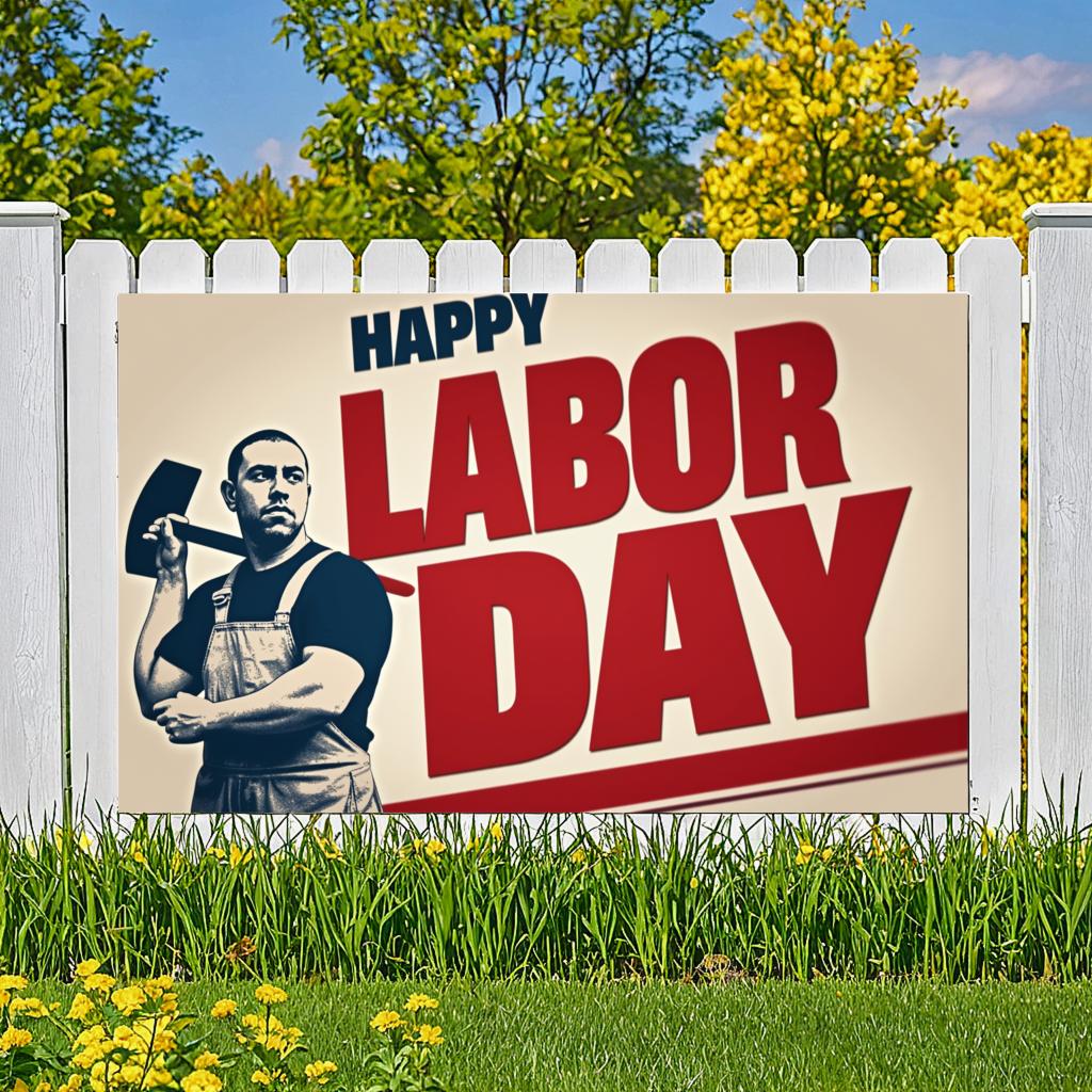 Custom Banner Durable Material Outdoor Banner Vibrant Colors Event Banner for Parade Holiday Celebration Office Display