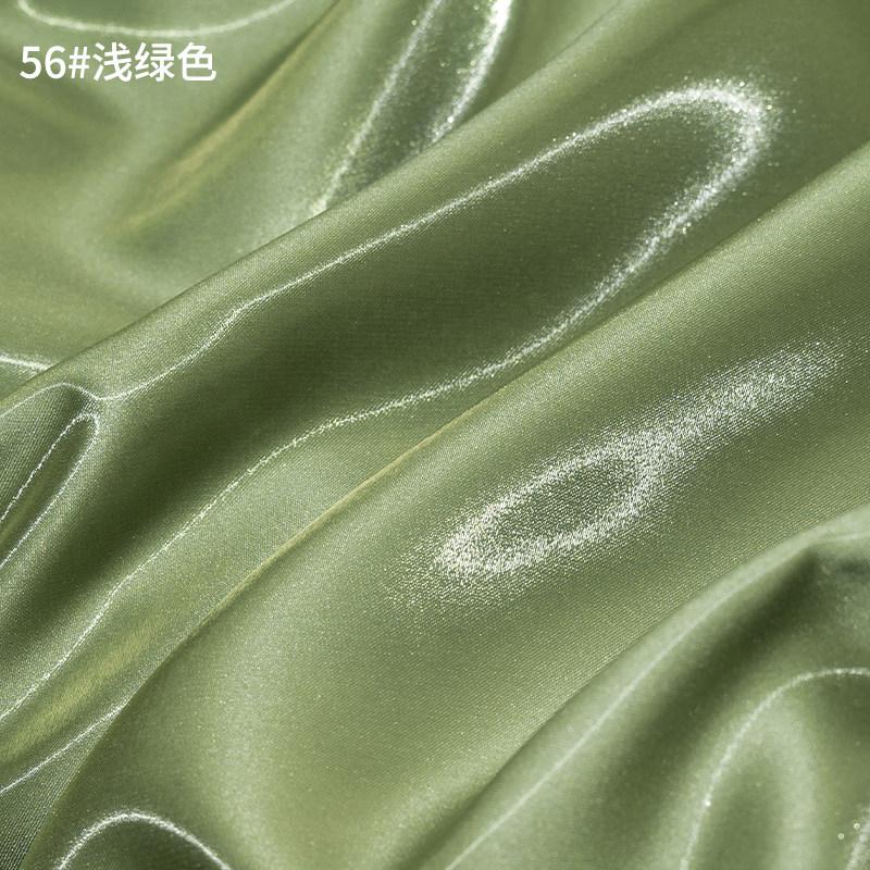 Multi-Color Reflective Fabric Liquid Satin Glossy for Clothes Dresses Diy Hanfu Sewing Designer Smooth Silky Cloth Drape Summer