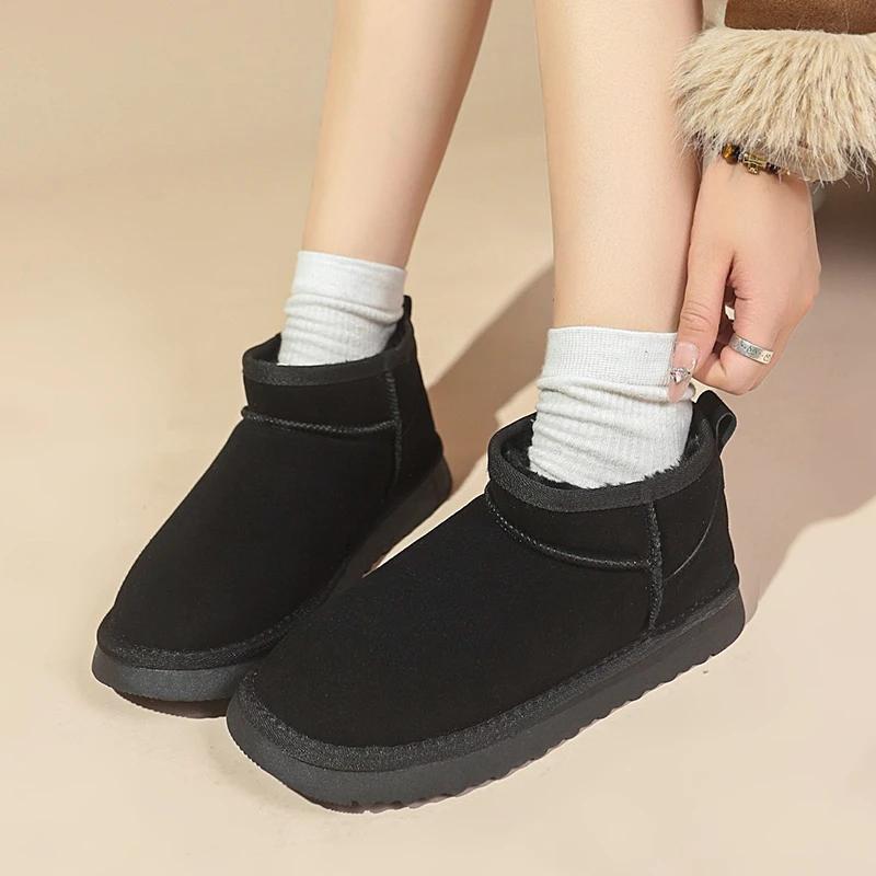 Fashion Shoes for Women 2024 Winter New Fashion Women's Boots Designer Luxury Ladies Platform Casual Snow Boots Fur Warm Ankle Boot