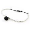 Les Trésors De Lily [I9117] - Silver Bracelet 'Rose Noire' Black Silver - 13 Mm