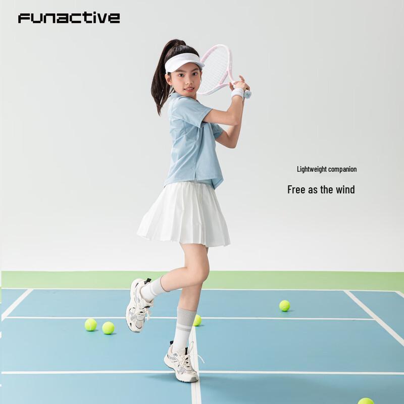 FUN ACTIVE Girls' Quick-Dry Polo T-Shirt
