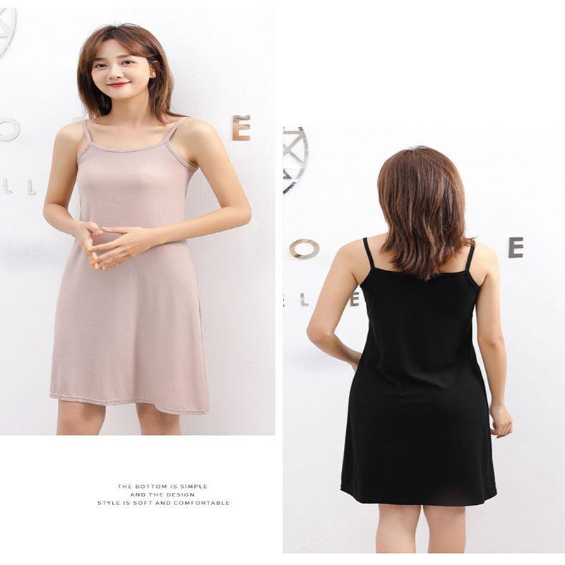 Вневременное женское длинное платье-майка, туника, сорочка с мягкими эластичными бретелями-спагетти