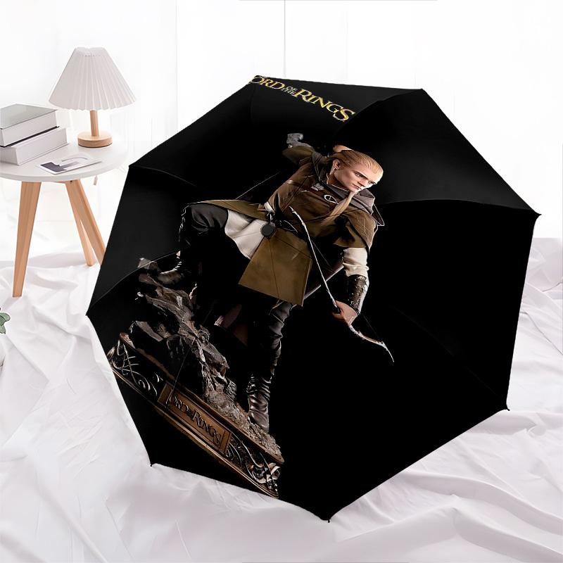 1pc Arwen Noble, Lord of the Rings Automatic Folding Umbrella - Compact 8-Rib Design, Durable Plastic & Iron1064L