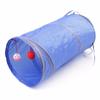 Cat Tunnel Collapsible Straight Pet Tube Kitten Play Interactive Toy with 2 Catching Balls