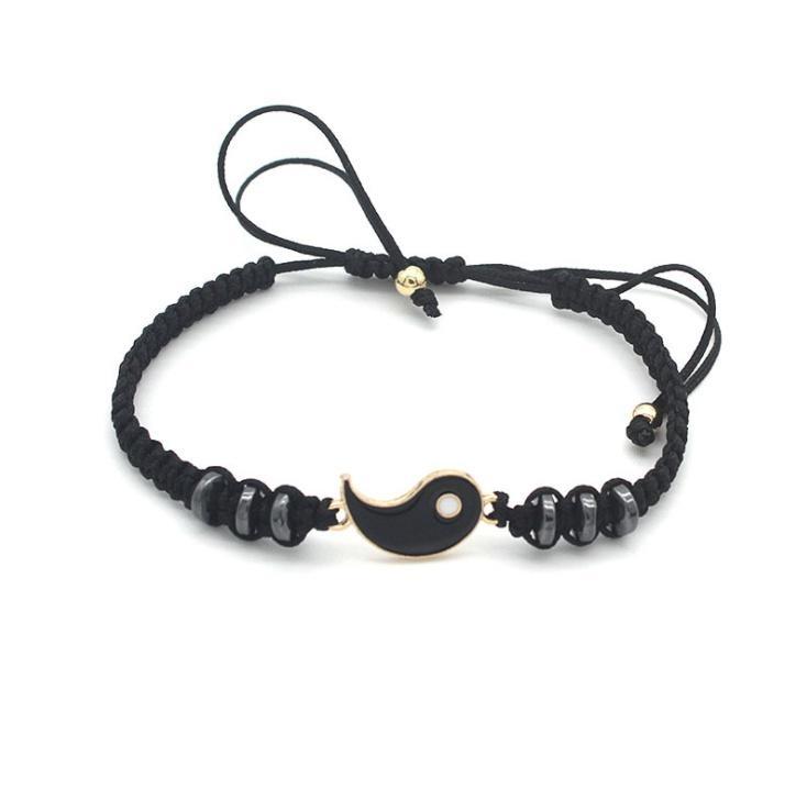 Новые браслеты для лучших друзей, регулируемый браслет из шнура Инь-Ян для лучших друзей, дружеских отношений, парня, девушки, подарка на День святого Валентина