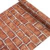 Retro Red Brown Brick Pattern Decoration for Bedroom Background Waterproof Wall Stickers 45cm Self-adhesive Wallpaper DIY PVC