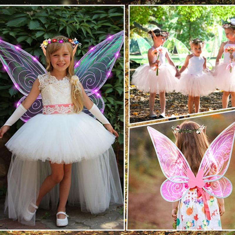 Праздничная вечеринка, ослепительная бабочка, светящиеся крылья, костюм ангела, реквизит