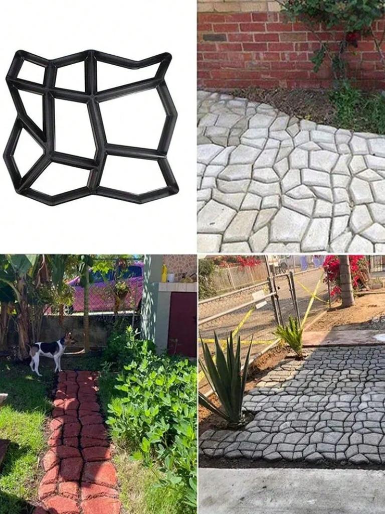 Форма для изготовления садовых дорожек из камня, бетонная форма для брусчатки, формы для stepping stone, тропинок, цементные формы. Подходит для газонов, садоводства.