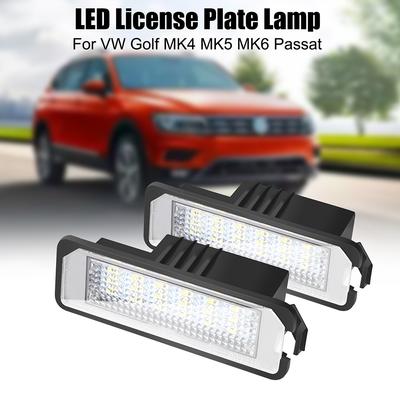 12 В 6500 К 2 шт. 18SMD светодиодные фонари для номерного знака автомобиля автомобильные аксессуары для VW Golf MK4 MK5 MK6 Passat Polo CC Eos