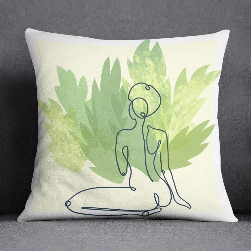 Office Living Room Home Pillowcase Abstract Illustration Style Printed Pillowcase Car Ornaments