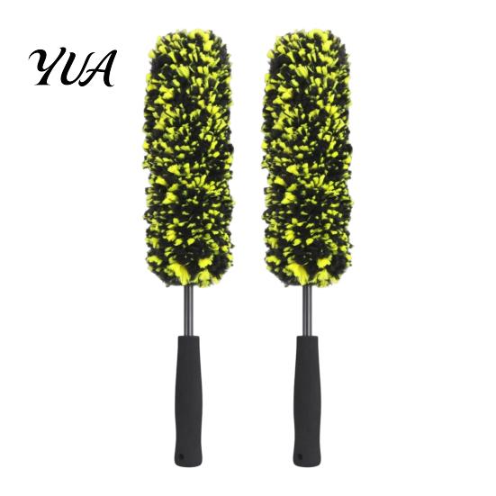 Narrow Gap Cleaning Tool 1/2/3Pcs Microfiber Wheel Barrel Brush, No Scratch Car Cleaner with Rim Ergonomic Handle, Tire for Detailing