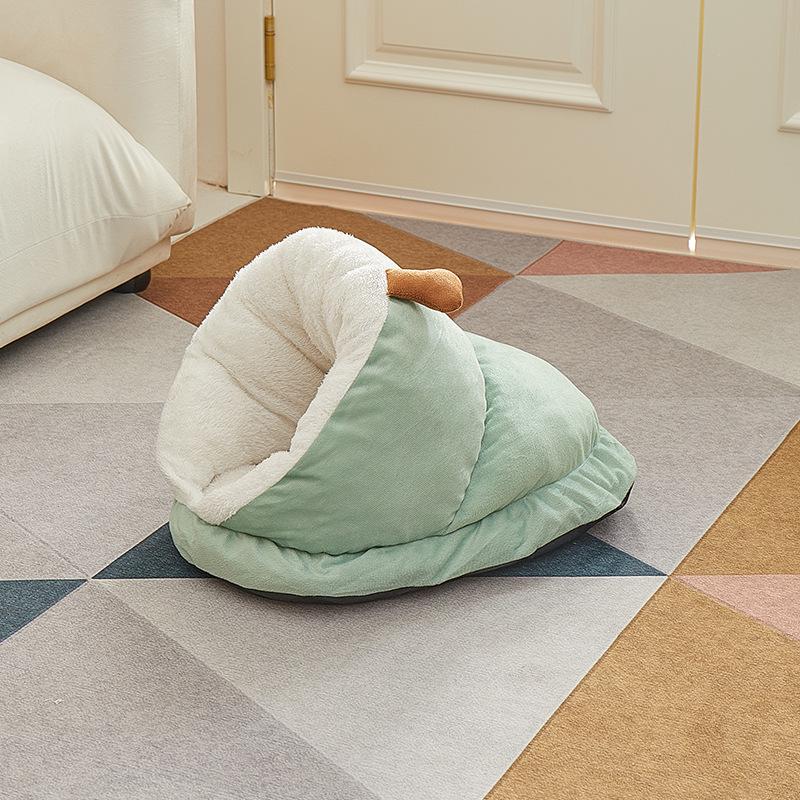 Плюшевое теплое зимнее гнездо для питомца: Уютные тапочки для кошек и собак, Домик для собак большого размера, Утолщенные для комфорта.