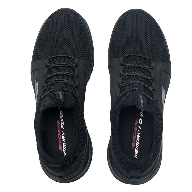 Skechers Пена с эффектом памяти Удобные Универсальные Амортизирующие Прочные Дышащие Низкие Кроссовки для Бега Мужские кроссовки Черный 8790257-BBK