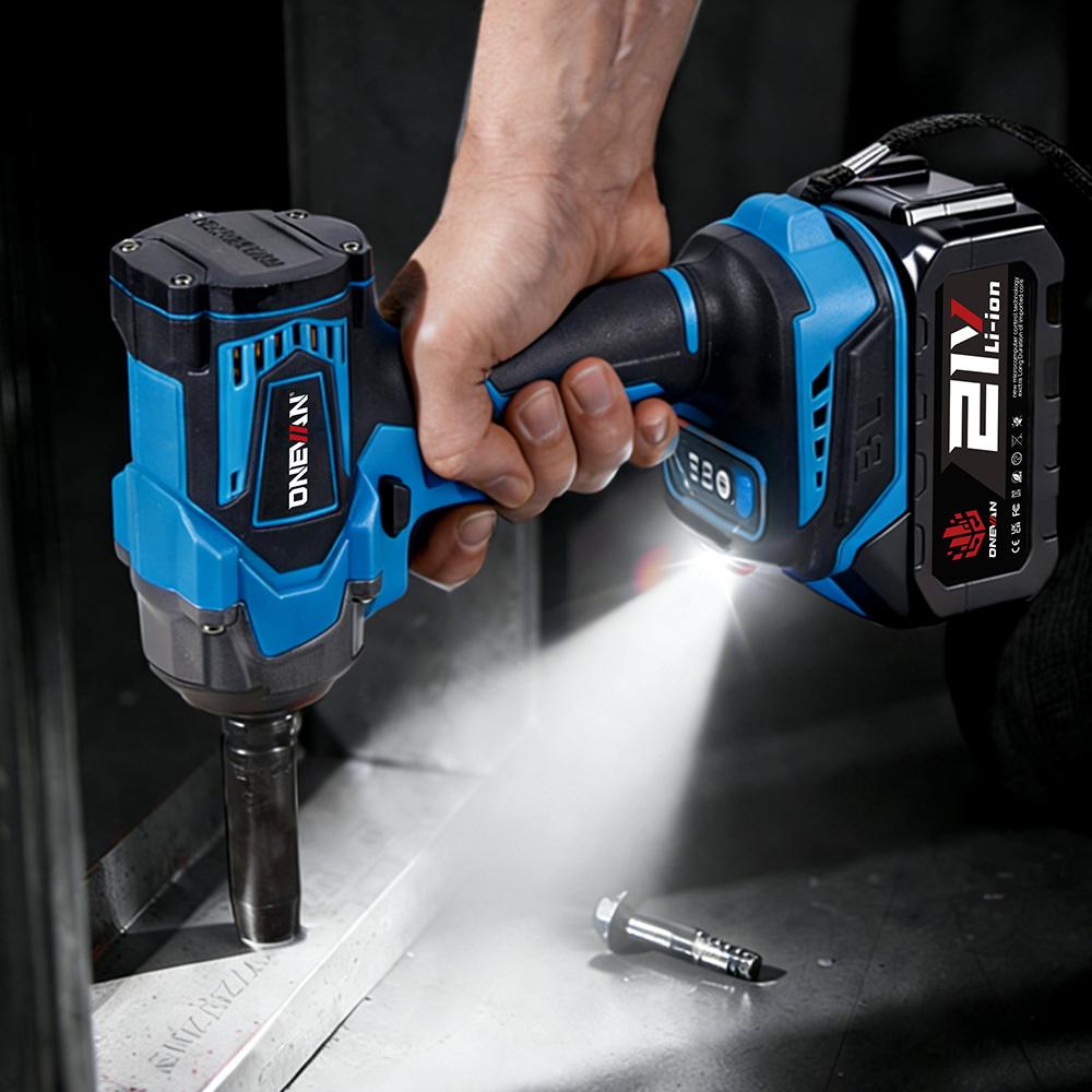 ONEVAN Бесщеточный электрический гайковерт 3 функции 1/2 дюйма Беспроводная отвертка Электродрель для аккумулятора Makita 18V