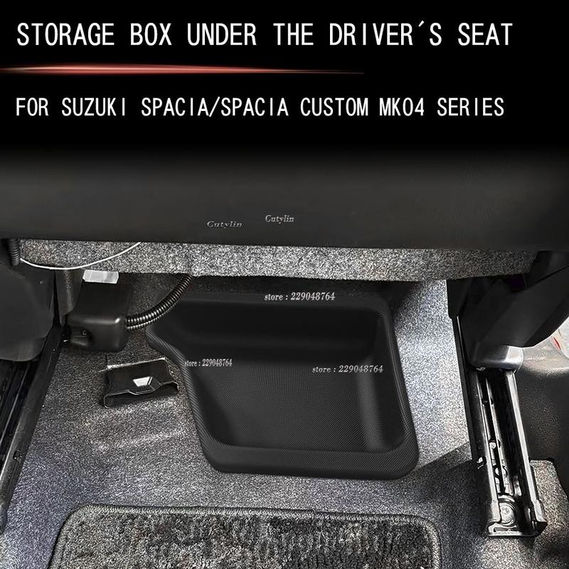 For Suzuki Spacia  MK54S MK94S 2024 2025 Driver's Seat Container Trim Side Under Storage Box Cover Interior Accessories