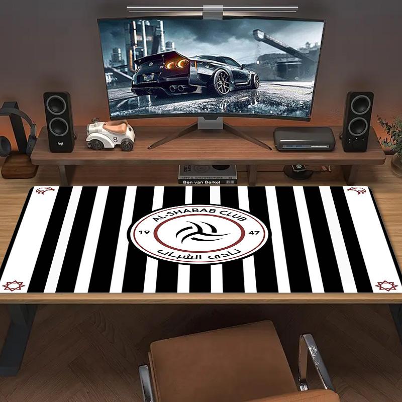 Al Shabab Club Color Mouse Pad Large Gaming Table Cushion Non-slip Laptop Tablet Big Mousepad XXL Mat Mini PC Playmat With Lock edge