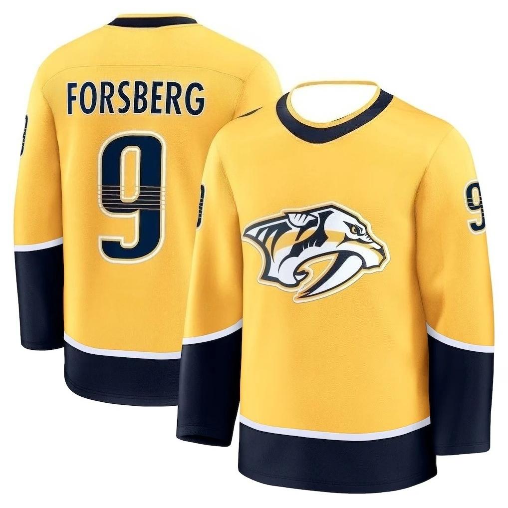 Хоккейная форма Minnesota Wild Форма Nashville Predators Зеленая с желто-белыми акцентами "Капризов 97" Форма с логотипом Wild Футболка с длинным рукавом с V-образным вырезом