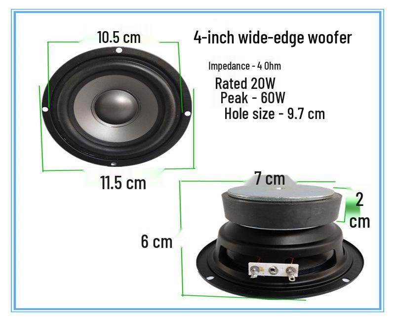Полнодиапазонный средне-низкочастотный динамик с алюминиевой рамой, от 3 до 12 дюймов