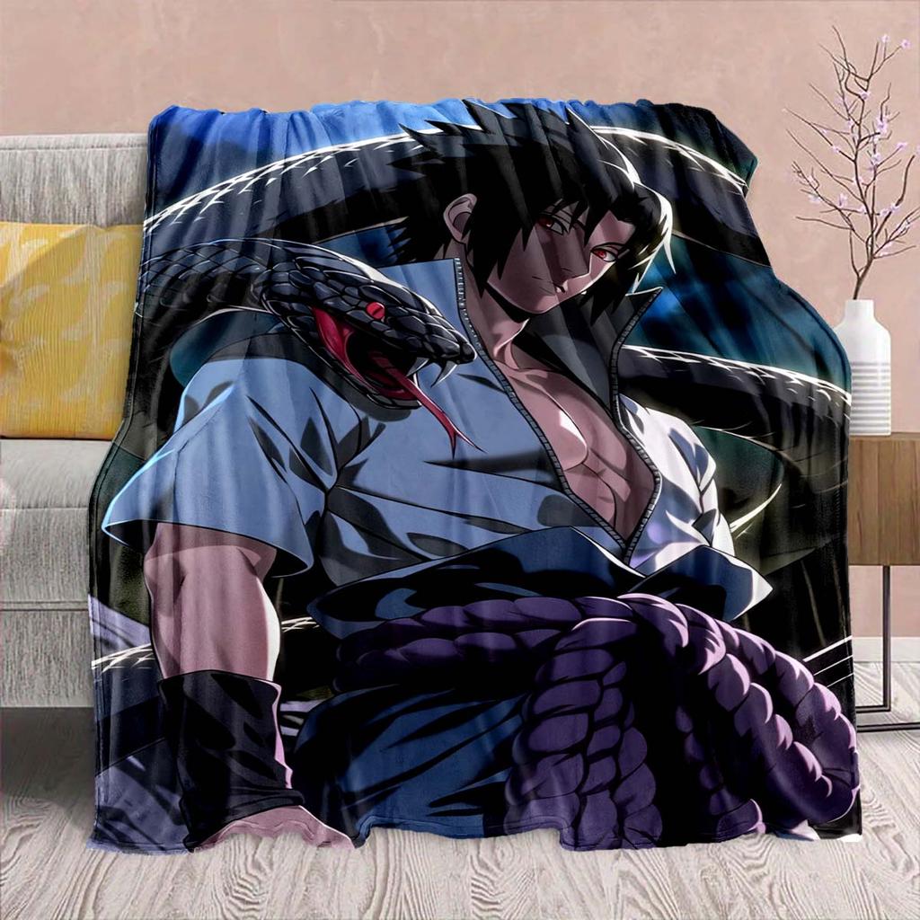 Naruto Anime Flannel Blanket - Soft Warm Perfect for Sofa, Bedding Camping Travel Office Home Decor 