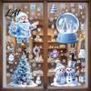 Winter Wonderland Decorations Christmas Snowflakes Santa Static Sticker Waterproof PVC Window Decorative Stickers for Glass Decal Removable