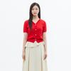 PLASTIC ISLAND Texture-Deformed V-Neck Knit Cardigan Ps2Kg562