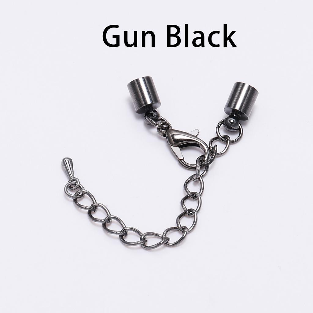 10pcs/lot Tassel Leather Cord End Tip Caps Extending Chain Lobster Clasps Connectors For DIY Necklace Jewelry Making Findings