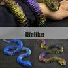 60Cm 3D Printed Snake Rotatable Joints Snake Figurines Creative Home Office Desktop Crafts Ornament  New Year Crafts Gift