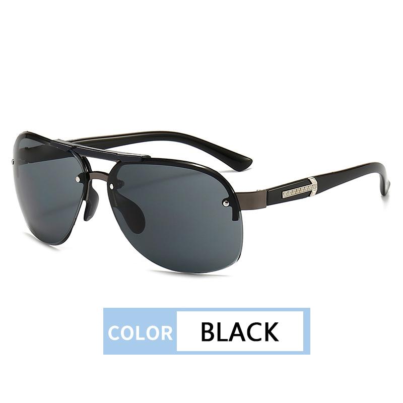 Солнцезащитные очки мужские без оправы очки для вождения солнцезащитные очки-авиаторы с защитой от ультрафиолета для вождения неполяризованный модный аксессуар