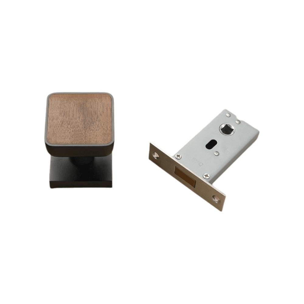 Single Side Single-tongue Lock Walnut Wood Hidden Door Lock Invisible Door Lock Home Furniture
