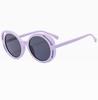 New round sunglasses, personalized large frame, colorful, simple and versatile round sunglasses for women