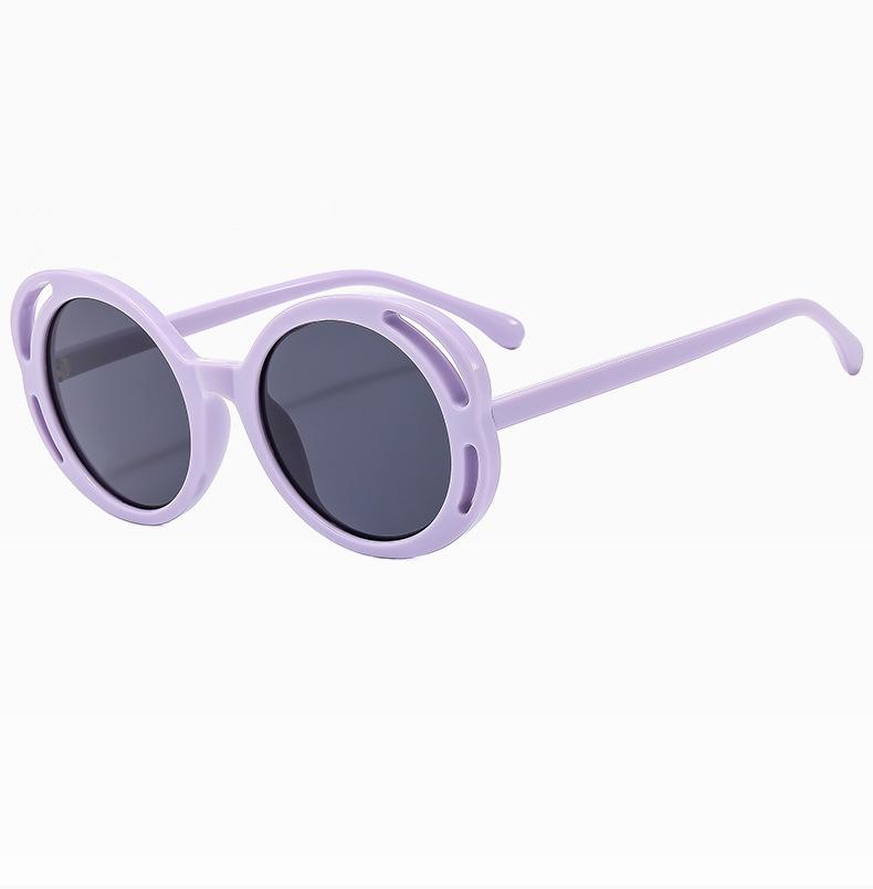 New round sunglasses, personalized large frame, colorful, simple and versatile round sunglasses for women