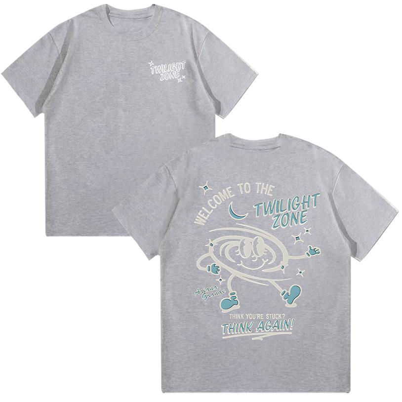 Футболка Ariana Grande Twilight Zone Think Again Мужская Женская Винтажная Высококачественная Хлопковая Футболка Модная Повседневная Мягкая Футболка Топы Y2K