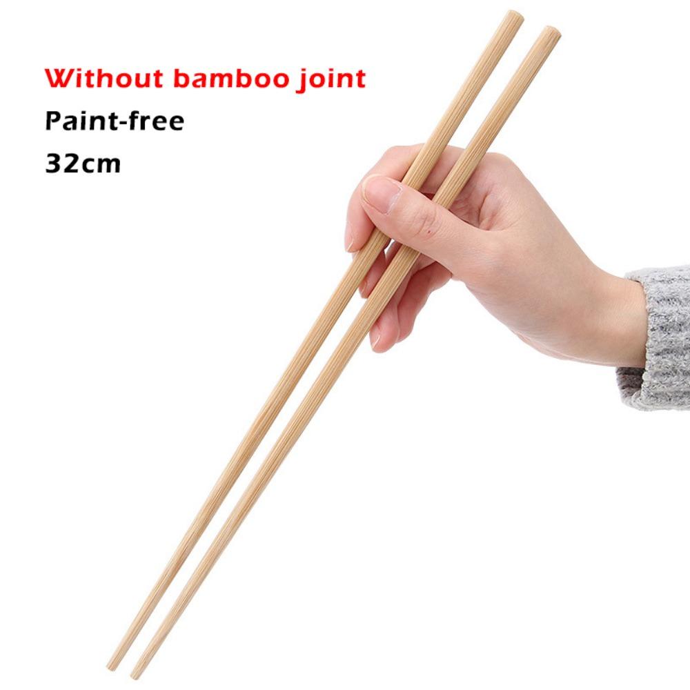 1pair 24/27/30/32cm Bamboo Chopsticks No Wax Anti-slip Chopsticks Hotpot Chopsticks Household