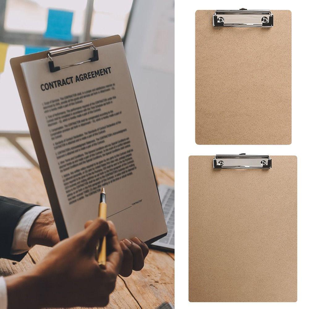 Wood Board Writting Pad Wood Storage Folder Durable Clipboards  Restaurant