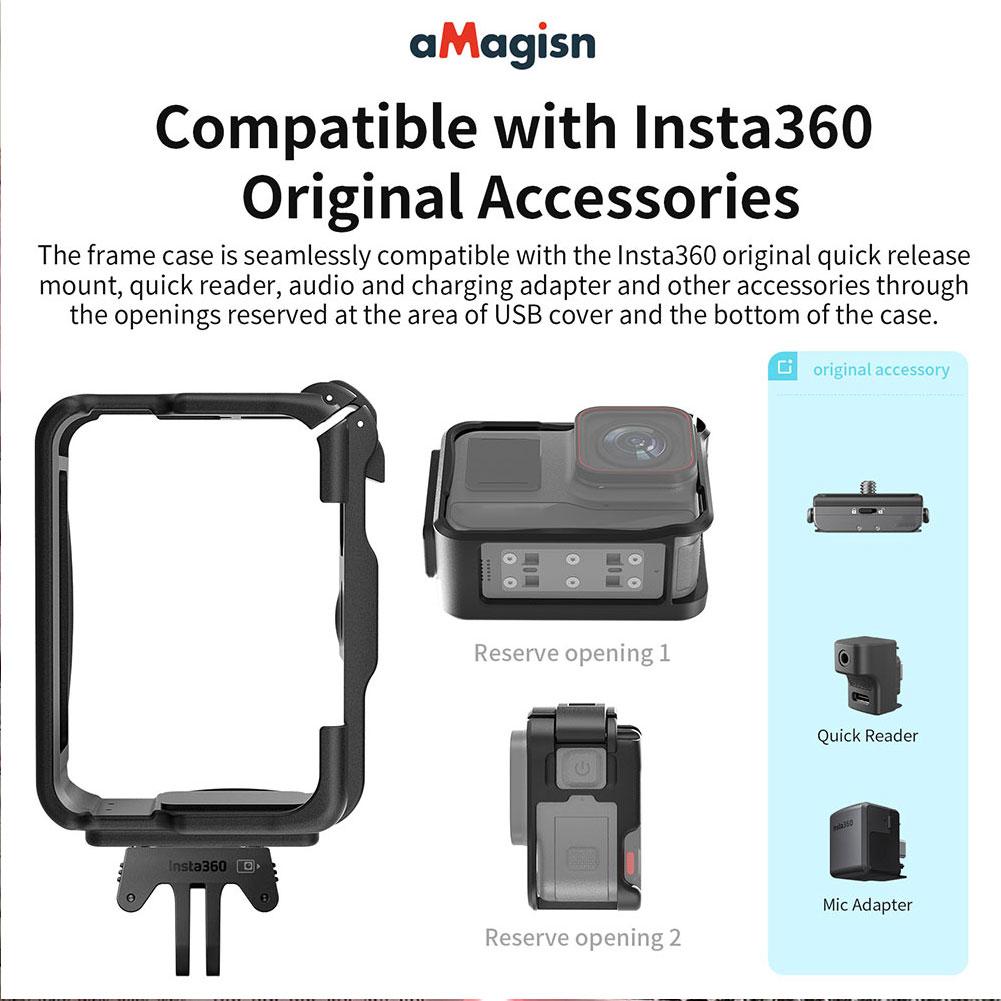 Для Insta360 Ace Pro Rabbit Cage Case Горизонтальная и вертикальная защитная рамка для съемки для Ace Action Camera Защитный чехол