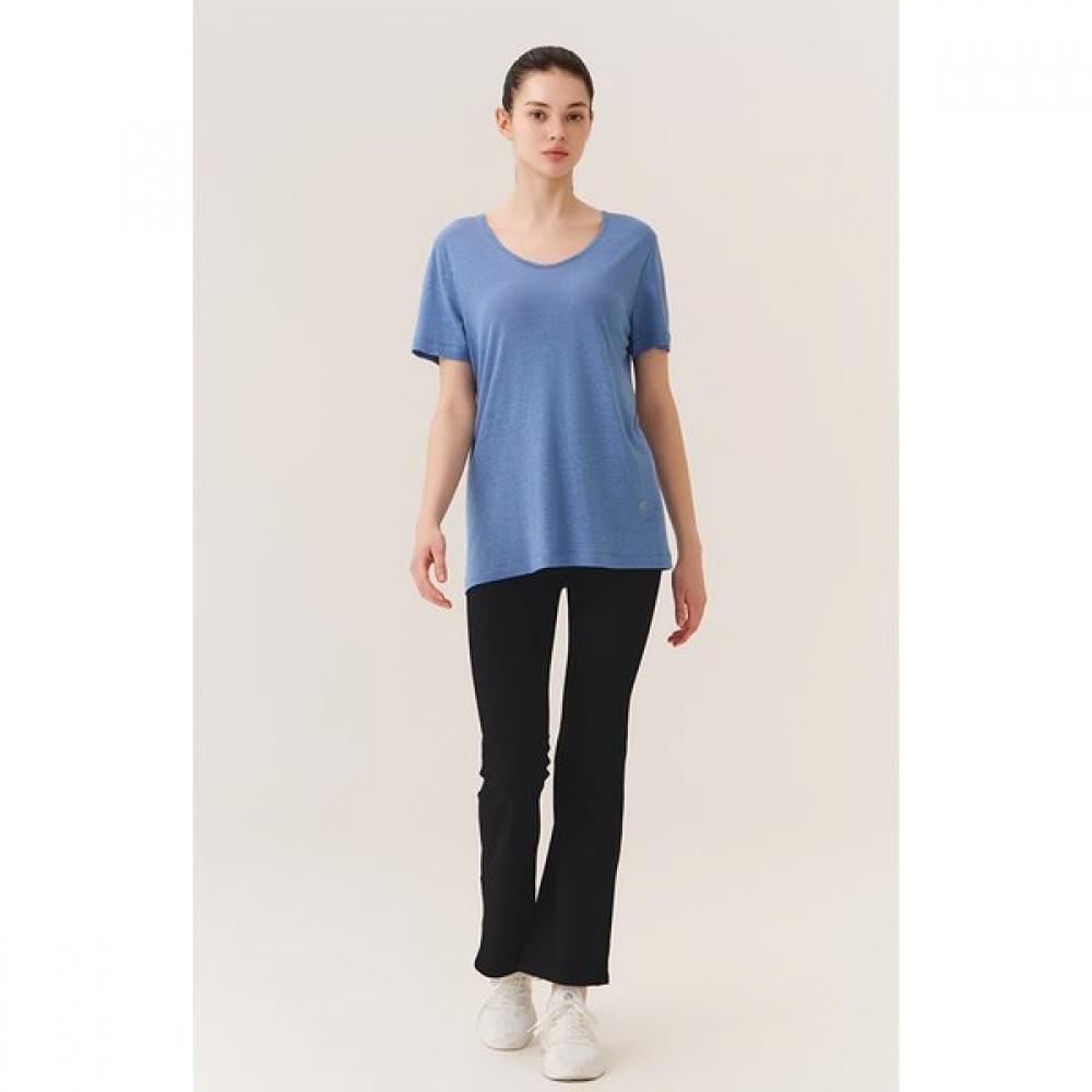 Huit V Neck Linen Short sleeVe Tee Htwts5k81t