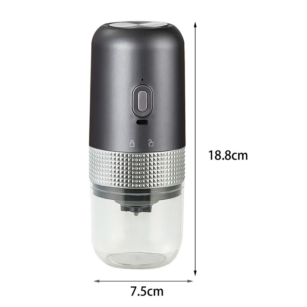 Портативная кофемолка регулируемая грубая маленькая перезаряжаемая автоматическая эффективная электрическая кофемолка для зерен кофе специй