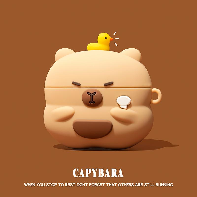Чехол для наушников Cute Bear Hamburger для AirPods 4 Cover 2024, чехол для беспроводных наушников из силикона для AirPods Pro 2, зарядное устройство