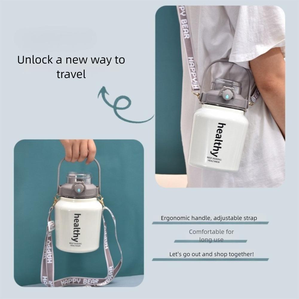 Термос из нержавеющей стали, вакуумная кружка, большая емкость, спортивная бутылка для воды, термокружка для детей