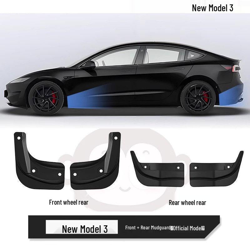 Invisible Mudguard for Tesla Model Y/3 Facelift - Hidden Car Decoration Accessories